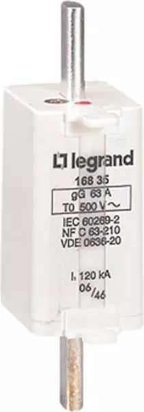 legrand-cartouche industrielle � couteau typegg taille 0 - avec voyant - 63a (016835)