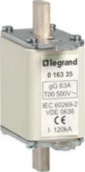 legrand-cartouche industrielle � couteau typegg taille 00 - avec voyant - 80a (016340)