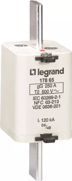 legrand-cartouche industrielle � couteau typegg taille 2 - avec voyant - 250a (017865)