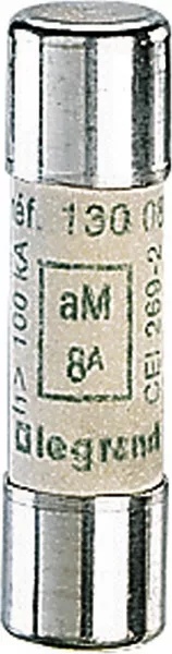 legrand-cartouche industrielle cylindrique typeam 10x38mm sans voyant - 8a (013008)
