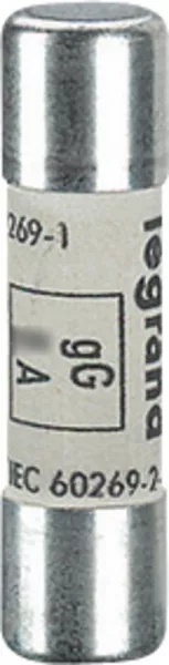 legrand-cartouche industrielle cylindrique typegg 10x38mm sans voyant - 4a (013304)