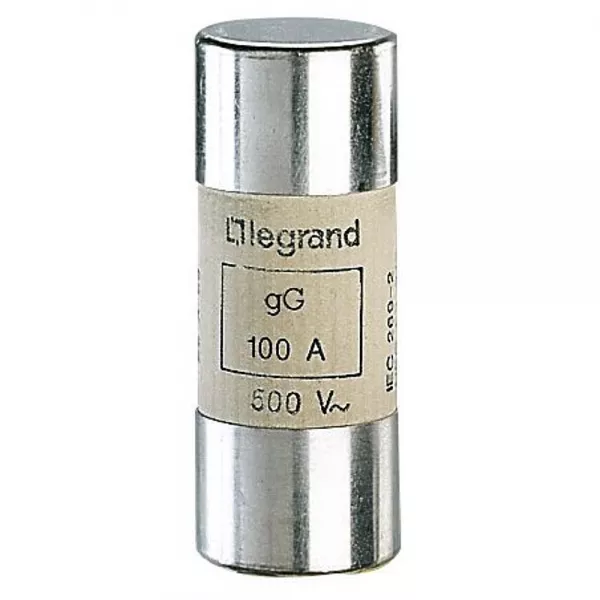 legrand-cartouche industrielle cylindrique typegg 22x58mm sans percuteur - 100a (015396)