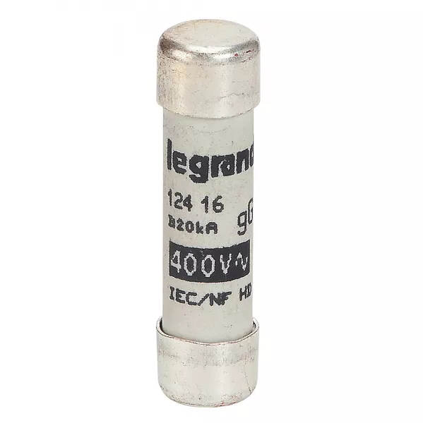 legrand-cartouche industrielle cylindrique typegg 8x32mm avec voyant - 16a (012416)