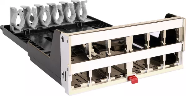 legrand-cassette 12 ports pour panneau droit � �quiper de connecteurs hdj (033681)