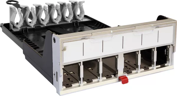 legrand-cassette 6 ports pour panneau droit � �quiper de connecteurs hdj (033680)