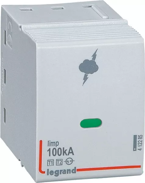 legrand-cassette de remplacement n-pe pour parafoudres typet1 + typet2 iimp 25ka (412285)