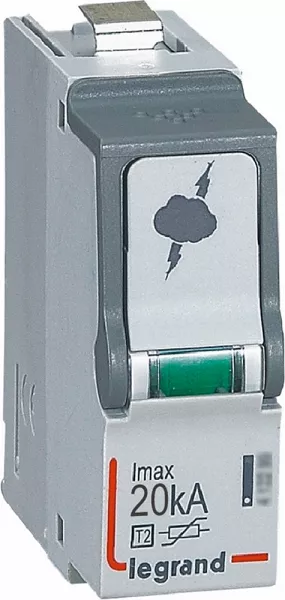 legrand-cassette de remplacement pour parafoudre basse tension typet2 imax 20ka (412297)