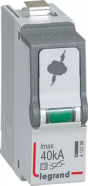 legrand-cassette de remplacement pour parafoudre basse tension typet2 imax 40ka (412299)
