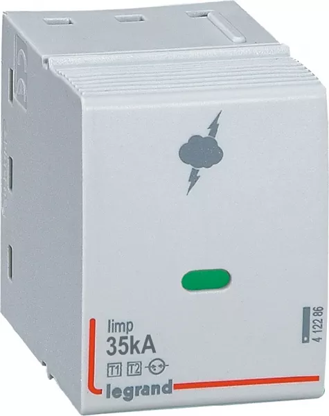 legrand-cassette de remplacement pour parafoudres typet1 + typet2 iimp 35ka (412286)