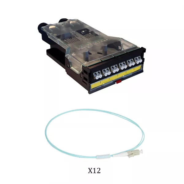 legrand-cassette lcs� fibre optique avec bloc lc duplex -12 fibres multimode 50/125?m (032183)