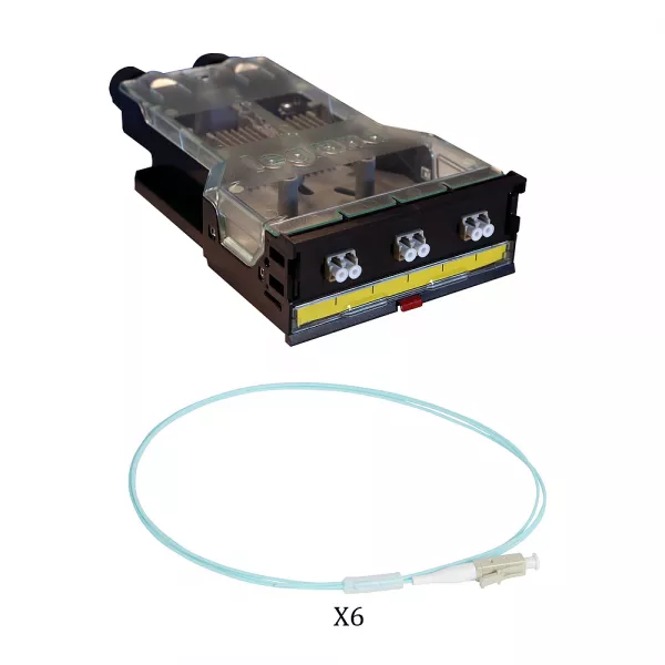 legrand-cassette lcs� fibre optique avec bloc lc duplex 6fibres multimode 50/125?m (032181)