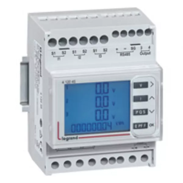legrand-centrale de mesure 4 modules din raccordement via ti modbus rs485 (412045)