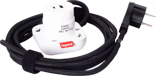 legrand-chargeur usb type-a+c electr\'on incara 1 poste - blanc (654918)