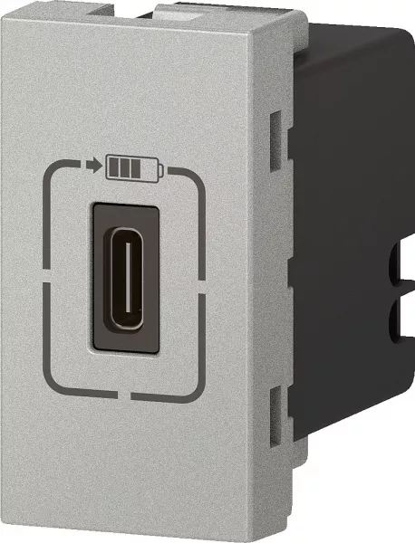legrand-chargeur usb type-c 1,5a 5v= 7,5w mosaic 1 module 230v - alu (079389)