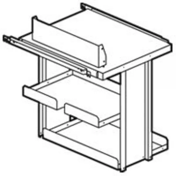 legrand-ch�ssis coulissant armoire pc altis prof 600mm -1 unit� centrale et 1 imprimante (047290)