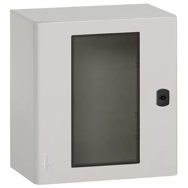 legrand-coffret atlantic m�tal ip66 ik10 ral7035 - porte vitr�e 600x600x250mm et plaque (036974)