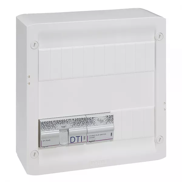 legrand-coffret basique drivia 13 modules � �quiper 250x250mm avec 2 rails din (413025)