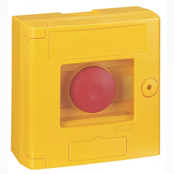 legrand-coffret bris de glace double position ip44 jaune - montage en saillie (038001)