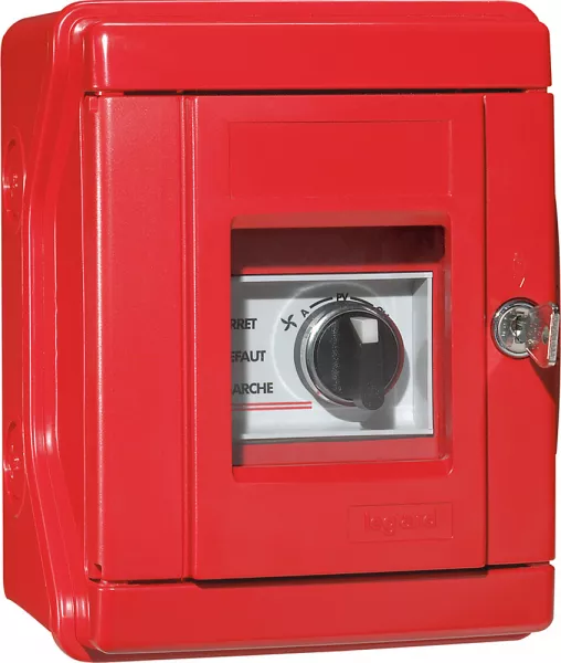 legrand-coffret commande �quip� pour extraction de fum� avec 1 commutateur et 3 voyants (038036)