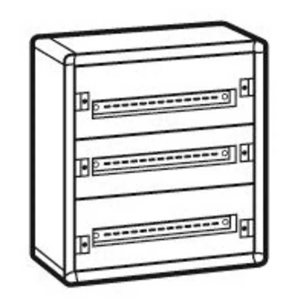 legrand-coffret distribution m�tal xl�160 3 rang�es 600x575x147mm - 72 modules (020003)