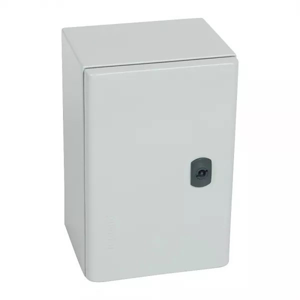 legrand-coffret metal atlantic version vertical 1 porte 300x200x160mm et plaque (036910)