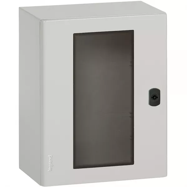 legrand-coffret metal atlantic version vertical 1 porte vitr�e 500x400x200mm et plaque (036928)