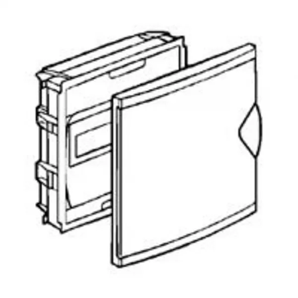 legrand-coffret mini encastr� - porte isolante blanc ral9010 - 1 rang - 6+2 modules (001410)