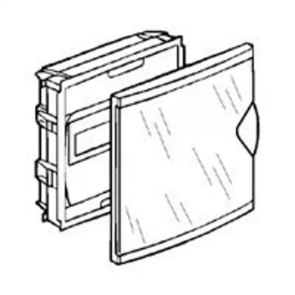 legrand-coffret mini encastr� - porte isolante transparente - 1 rang�e - 6+2 modules (001420)