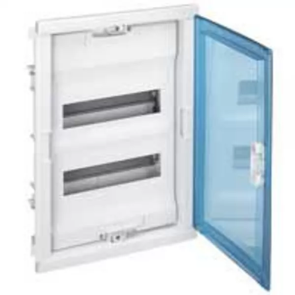 legrand-coffret modulaire encastr� 2 rang�es 24+4 mod porte isolante galb�e transparente (001522)