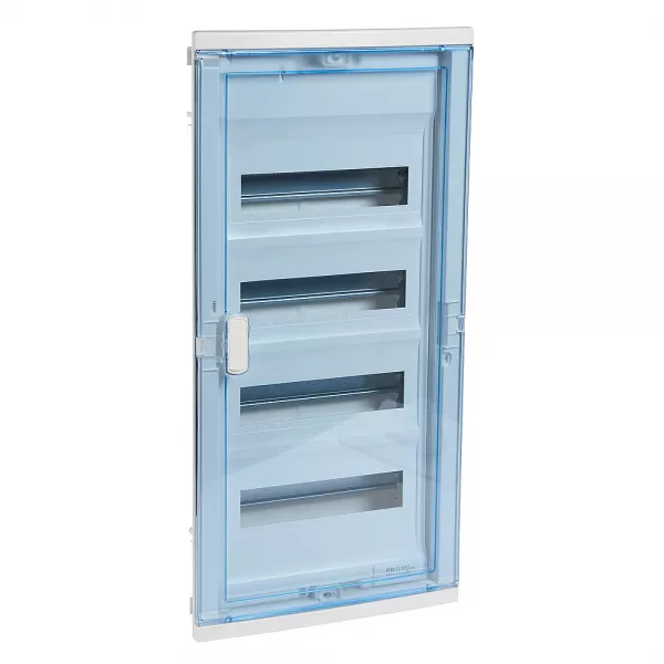 legrand-coffret modulaire encastr� 4 rang�es 48+8 mod porte isolante galb�e transparente (001524)