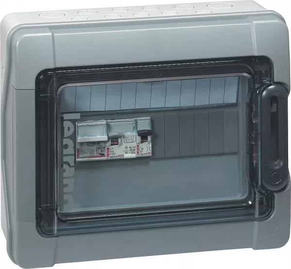 legrand-coffret plexo� photovolta�que ip65 pr�-�quip�e/pr�-c�bl� ac 230v~ 1rang�e/12 mod (414020)