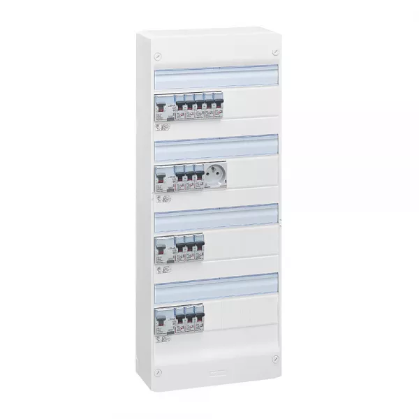 legrand-coffret pr�c�bl� drivia 4 rang�es : 2 inter diff 1x63a +1x40a + 14 disjoncteurs (200855)