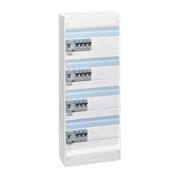 legrand-coffret pr�c�bl� drivia 4 rang�es : 4 inter diff 1x63a +3x40a + 14 disjoncteurs (200850)