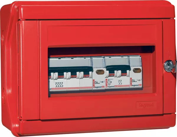 legrand-coffret s�curit� plexo pour chaufferie - 2 voyants, 1 disj. 4p + 1 disj. 2p (038081)