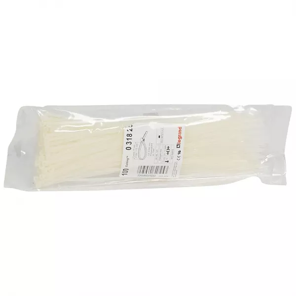 legrand-collier colring largeur 3,5mm - longueur 280mm - sachet de 100 pi�ces - incolore (031825)