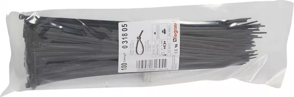 legrand-collier colring largeur 3,5mm longueur 280mm - sachet de 100 - noir (031805)
