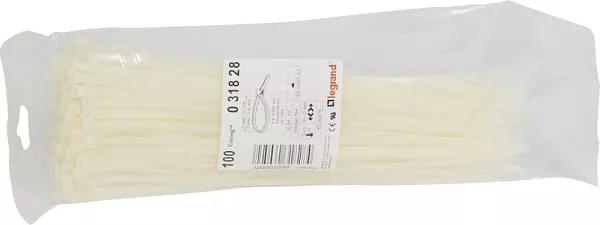 legrand-collier colring largeur 4,6mm - longueur 280mm - sachet de 100 pi�ces - incolore (031828)