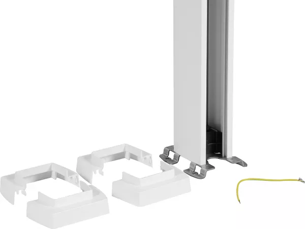 legrand-colonne clippage direct 1 compart 2 faces h. 2,67m couv pvc/corps alu - blanc (653010)