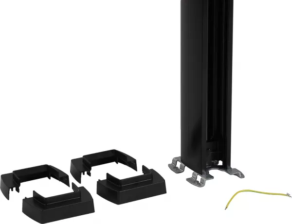 legrand-colonne clippage direct 1 compart 2 faces h. 3,92m couvercle pvc corps alu -noir (653015)