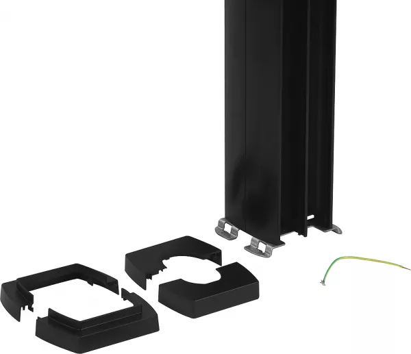 legrand-colonne clippage direct 4 compart h. 3,35m couvercle pvc et corps en alu - noir (653052)
