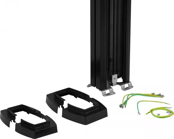 legrand-colonne universelle 1 compart hauteur 3,92m couvercle et corps en alu - noir (653115)