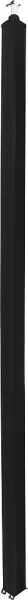legrand-colonne universelle 2 compart hauteur 2,67m couvercle et corps en alu - noir (653132)