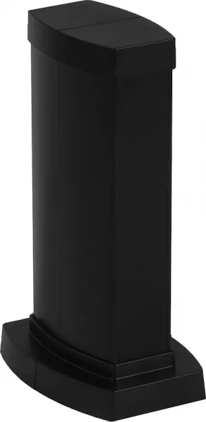 legrand-colonnette clippage direct 2 compart h. 0,30m couvercle pvc corps en alu - noir (653022)