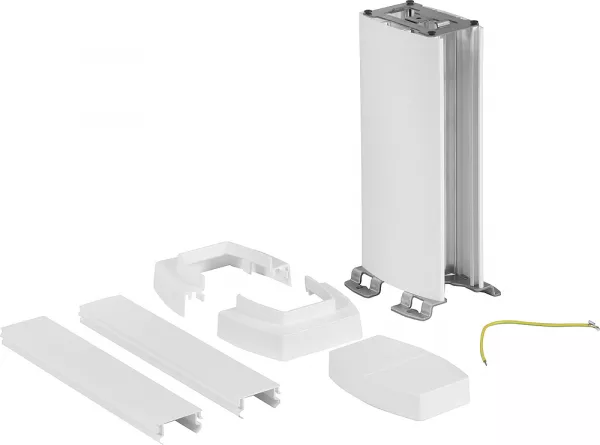 legrand-colonnette clippage direct 2 compart h. 0,30m couvercle pvc et corps pvc - blanc (653020)