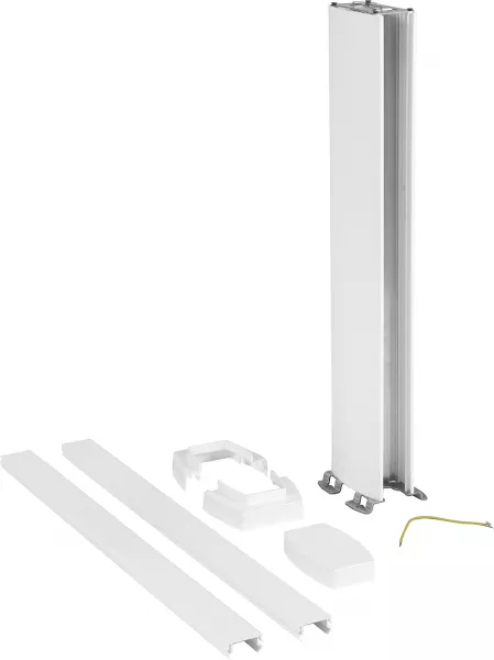 legrand-colonnette clippage direct 2 compart h. 0,68m couvercle pvc et corps pvc - blanc (653023)