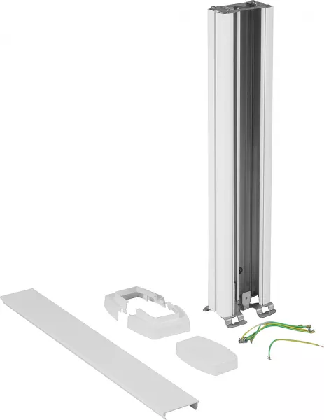 legrand-colonnette universelle 1 compart hauteur 0,68m couvercle et corps en alu - blanc (653103)