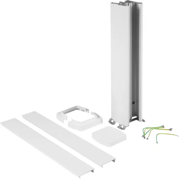 legrand-colonnette universelle 2 compartiments hauteur 0,68m couvercle/corps alu - blanc (653123)