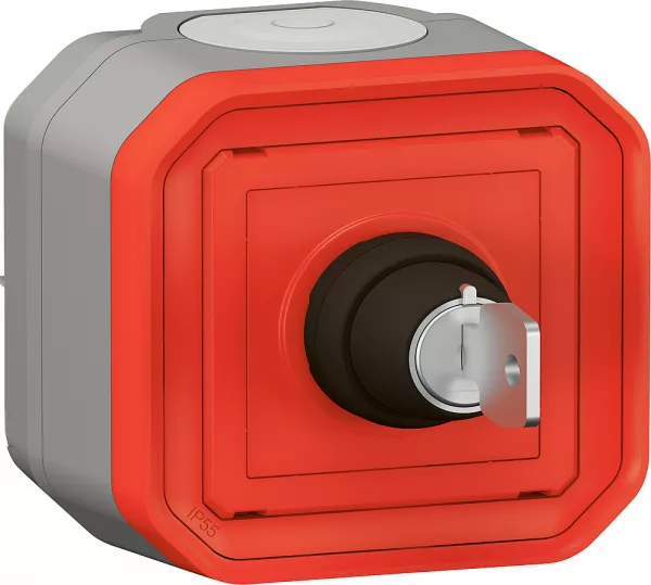 legrand-commande arr�t pompier pour d�senfumage plexo complet saillie (069737l)
