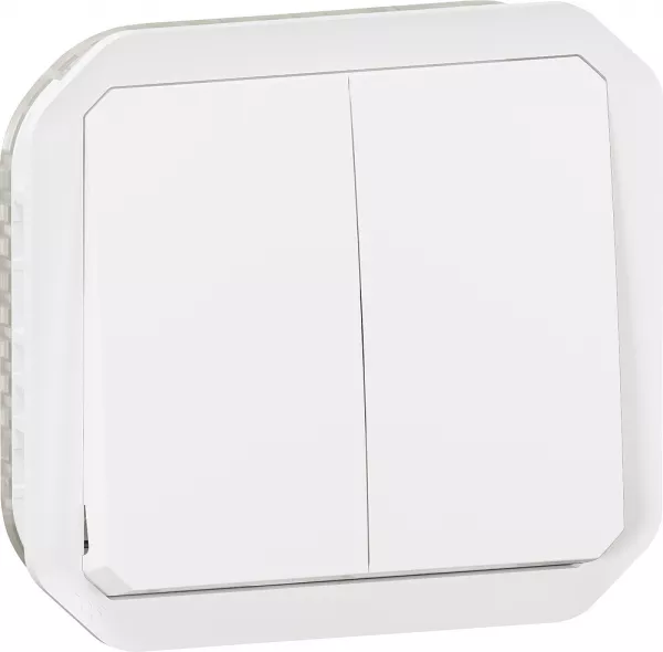 legrand-commande double interrupteur ou poussoir plexo composable blanc (069625l)