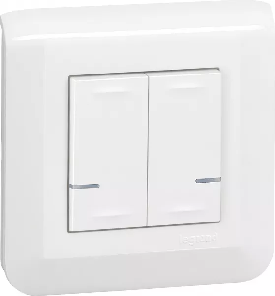 legrand-commande double sans fil mosaic with netatmo �clairage/prise/micromodule -blanc (077724l)